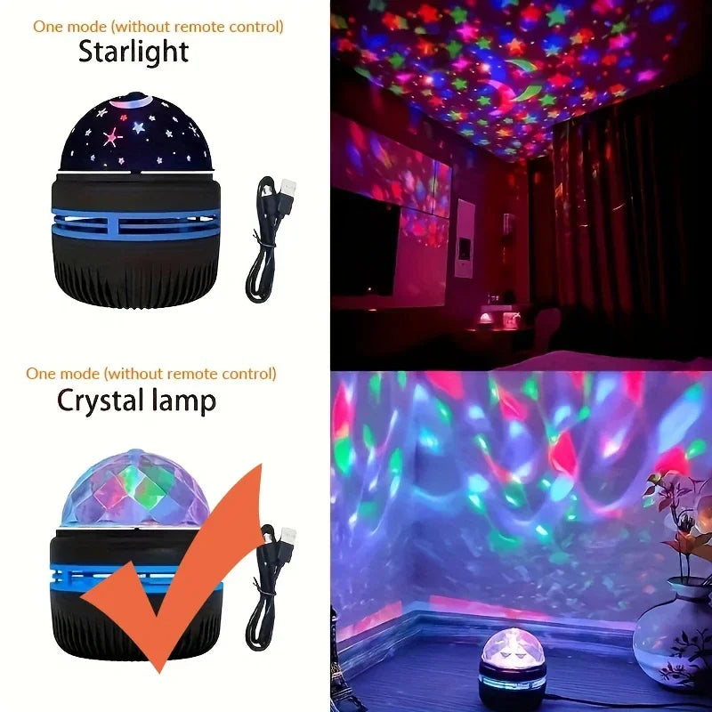 ocean wave projector casting rippling water light across a bedroom wall and ceiling – view 10