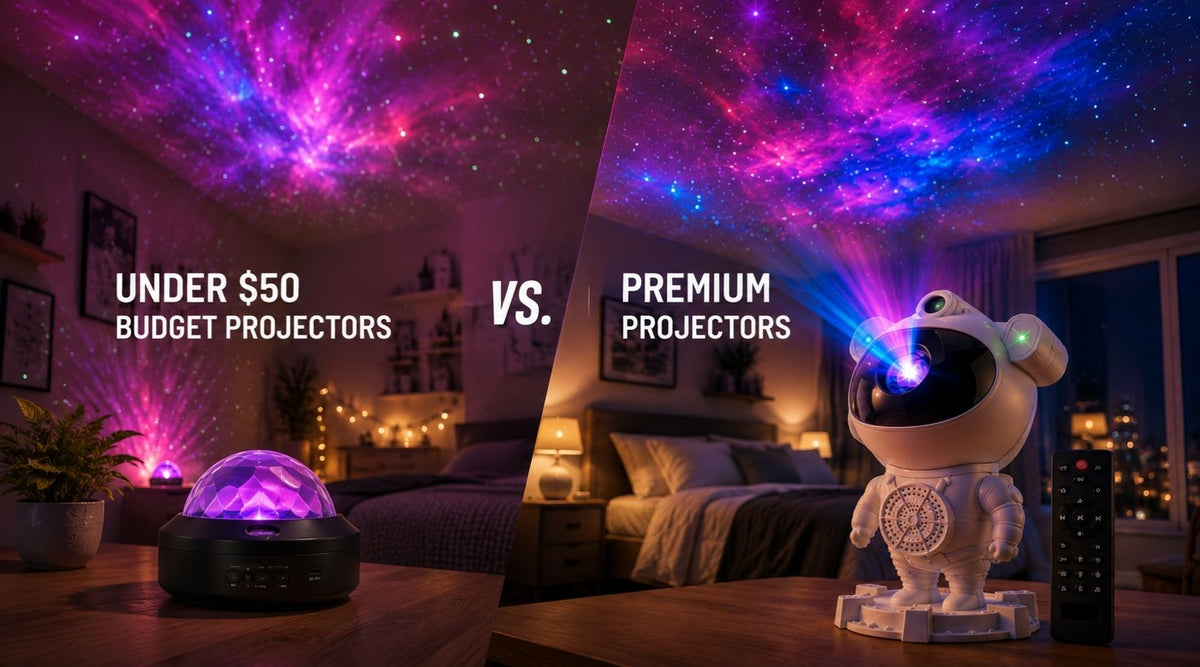 cheap vs premium galaxy projector