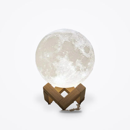 3D Moon Lamp by Celestial Projectors, studio product photo