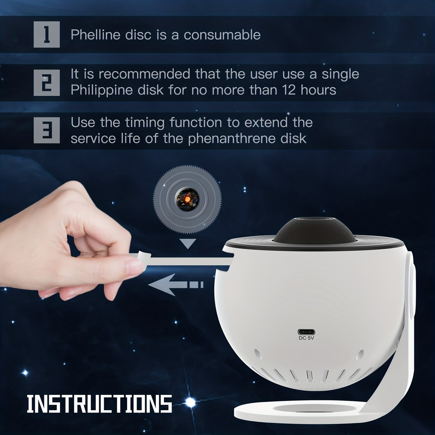 Planetarium Projector Night Light With 12 Discs