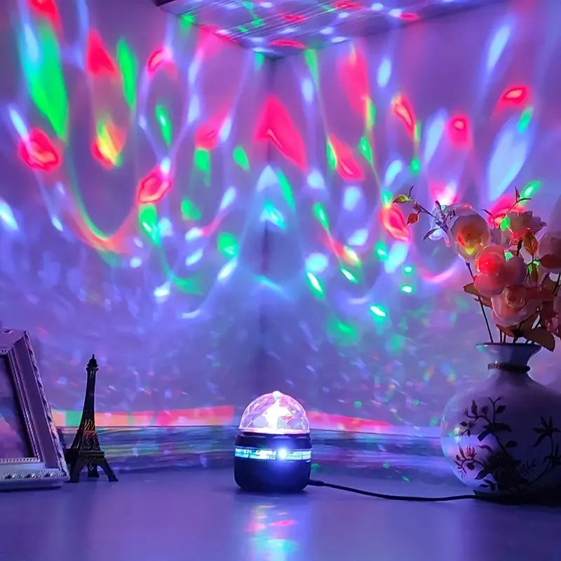 starry night light projector rotating a moon and stars across a child's bedroom ceiling – view 5