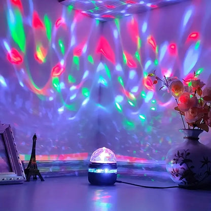 starry night light projector rotating a moon and stars across a child's bedroom ceiling – view 5